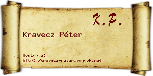 Kravecz Péter névjegykártya
